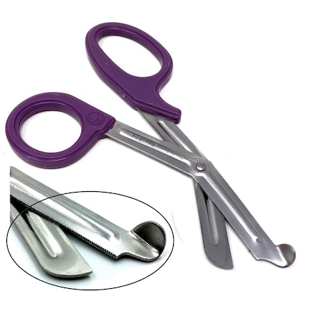 A2Z Scilab Purple Handle with Stainless Steel Blades Trauma Shears 7.25" A2Z-ZR187